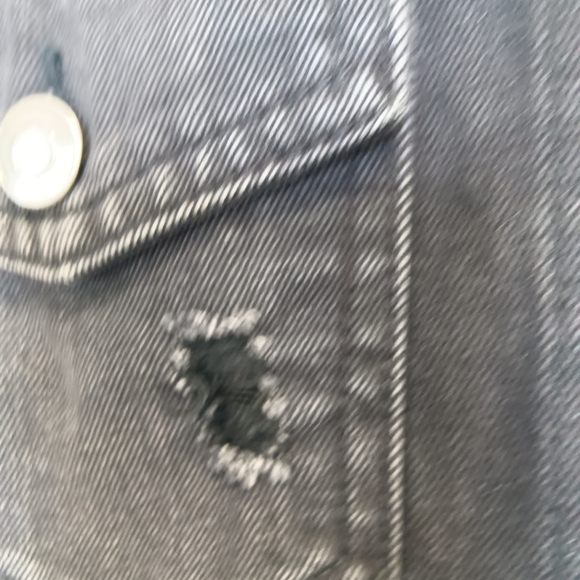 CLEARANCE SALE!! Love Tree Black Distressed Denim Jacket - Picture 7 of 15